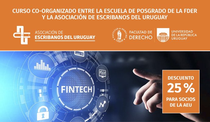 imagen de Curso AEU/Udelar para graduados: «Fintech: Derecho y regulación»