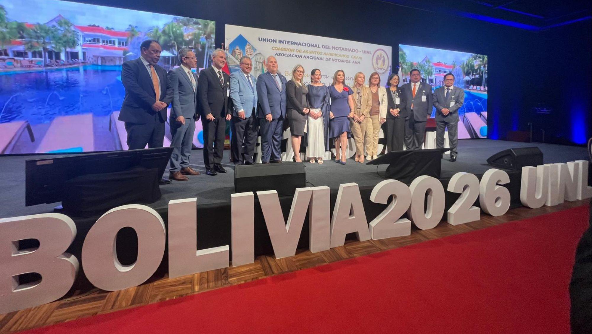 imagen de Autoridades de la AEU en encuentros de la UINL en Bolivia
