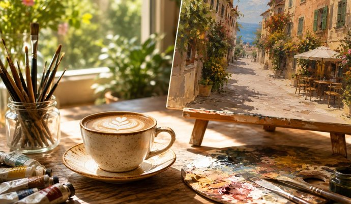 imagen de Café y pintura: Una experiencia vivencial y participativa